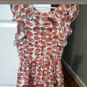 J. Crew Watermelon Print Kids Dress - Red and Green